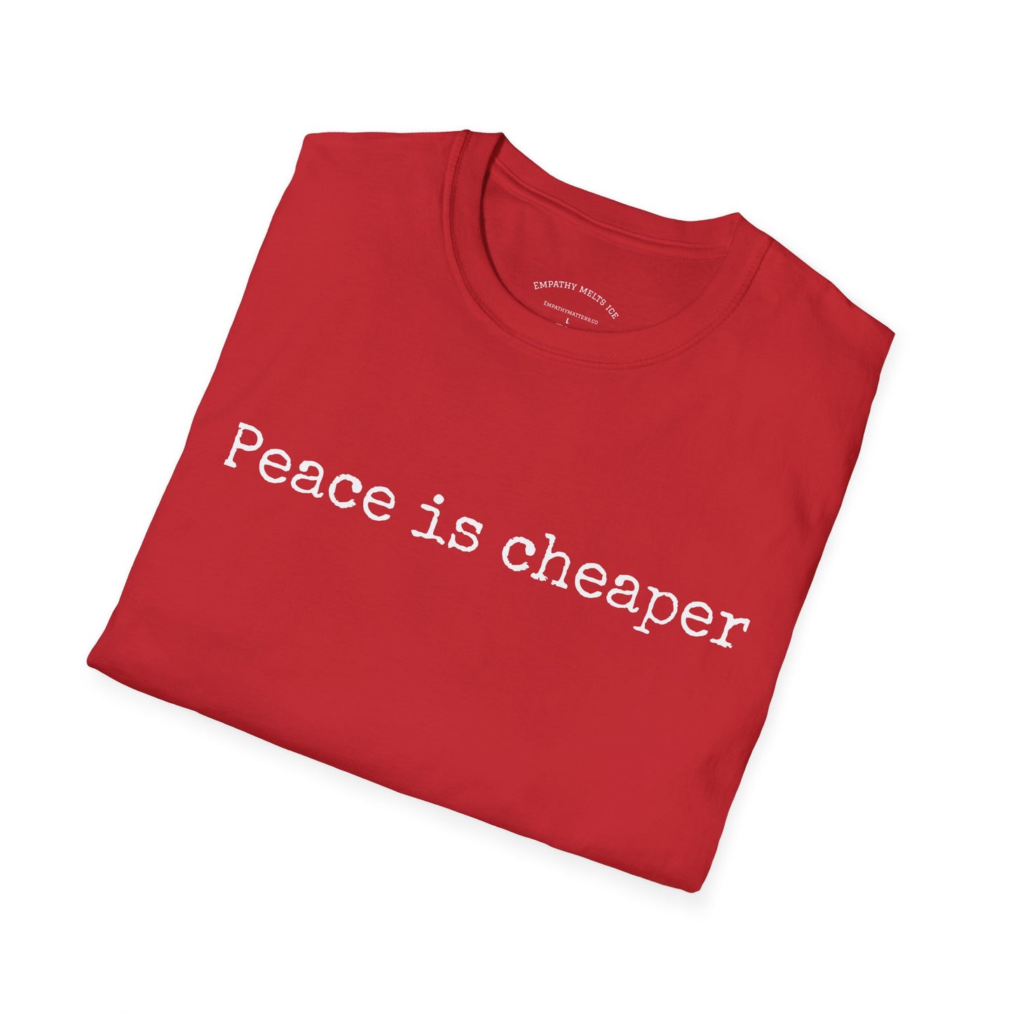Typewriter Print - "Peace is cheaper"