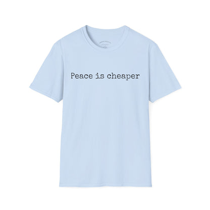 Typewriter Print - "Peace is cheaper"
