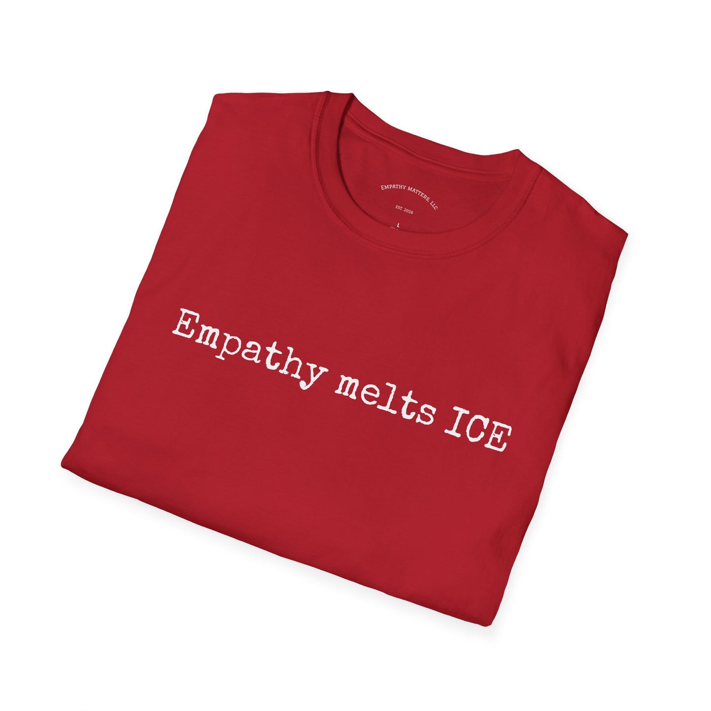 Typewriter Print - "Empathy melts ICE"