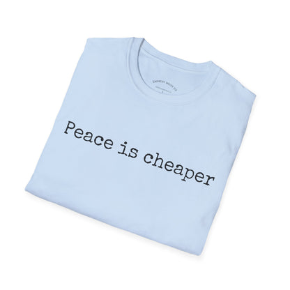Typewriter Print - "Peace is cheaper"