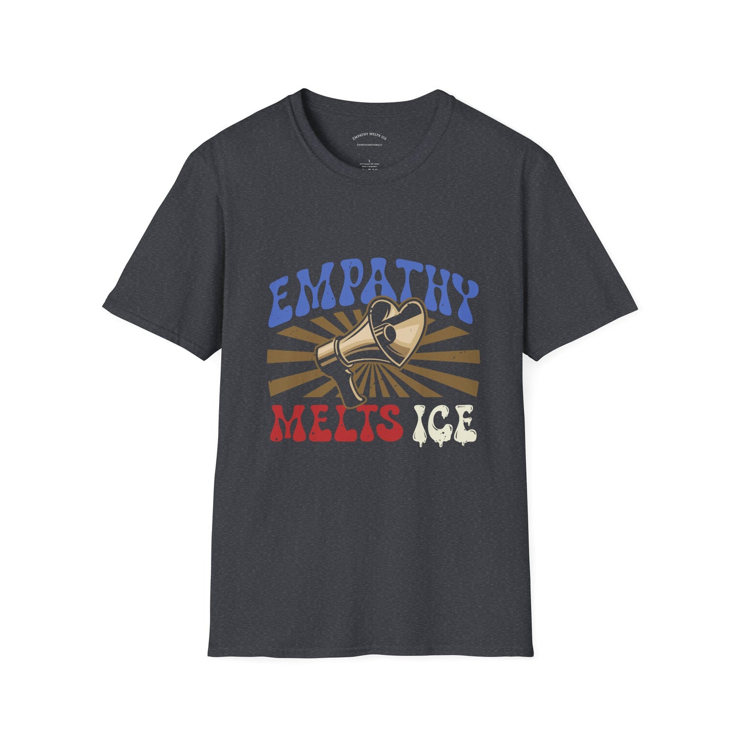 Retro 60s Protest Graphic - "Empathy Melts ICE" - Unisex Tee
