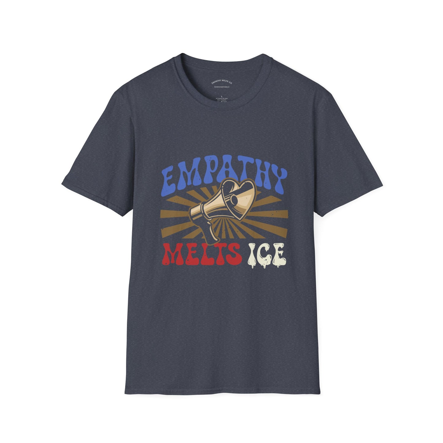 Retro 60s Protest Graphic - "Empathy Melts ICE" - Unisex Tee