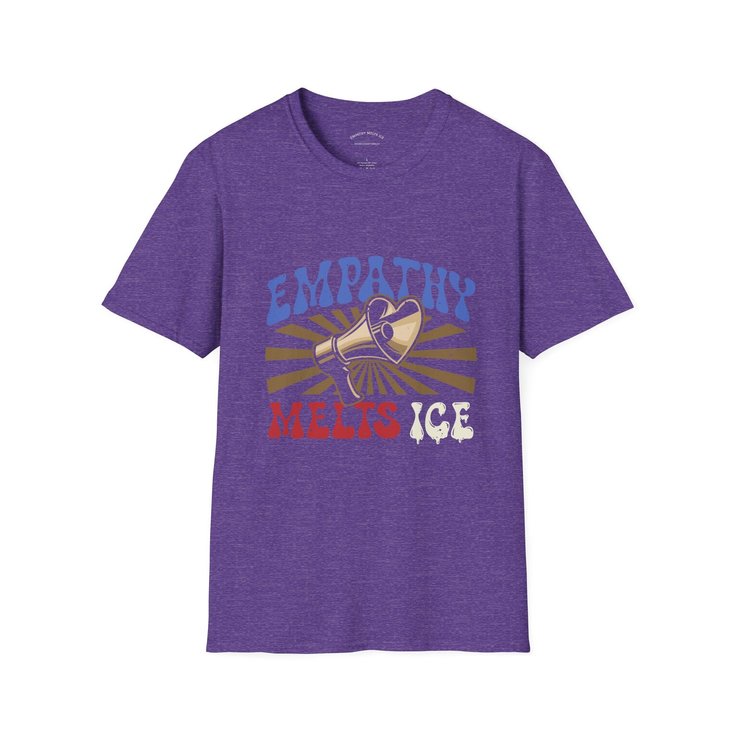 Retro 60s Protest Graphic - "Empathy Melts ICE" - Unisex Tee