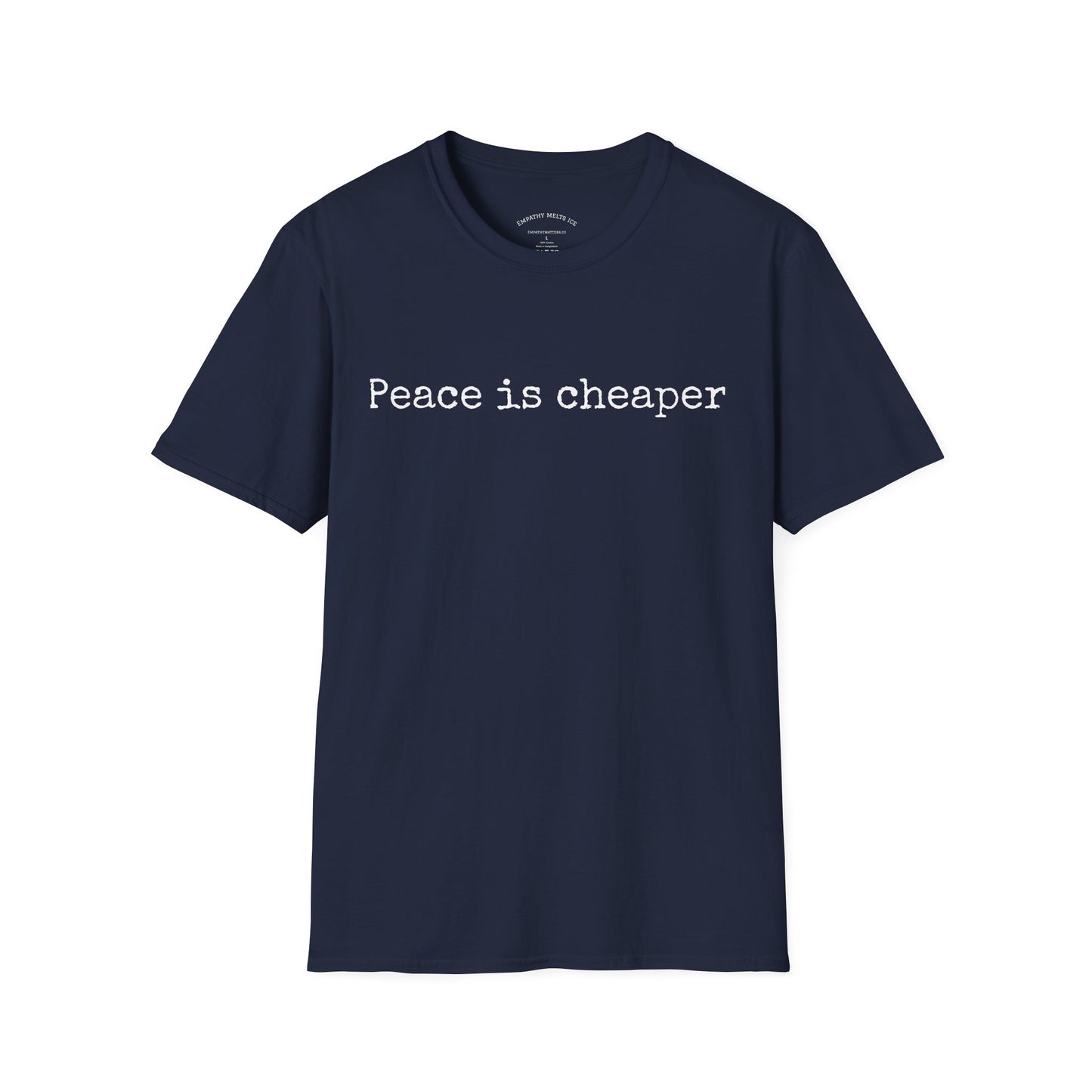 Typewriter Print - "Peace is cheaper"