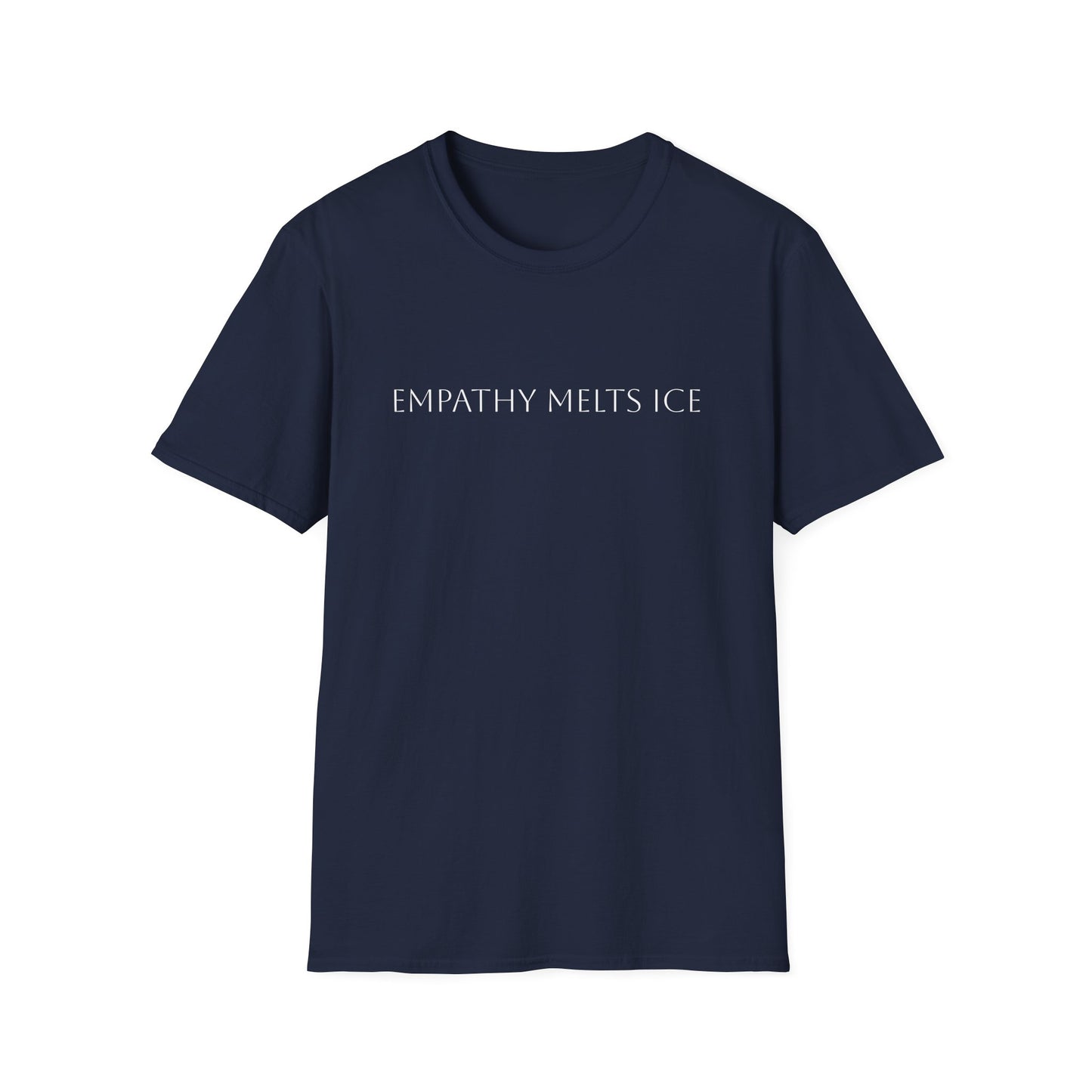 Capitalized Greek Font - "Empathy melts ICE"