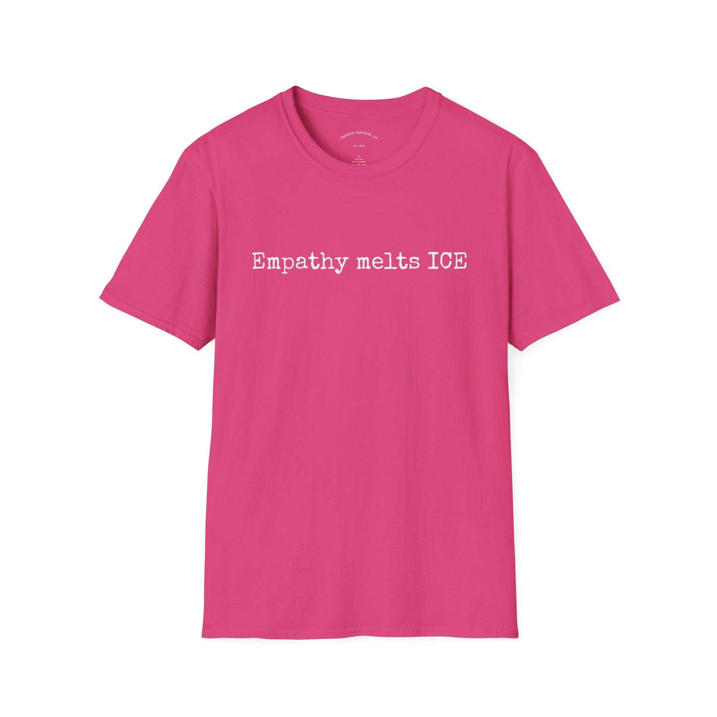 Typewriter Print - "Empathy melts ICE"