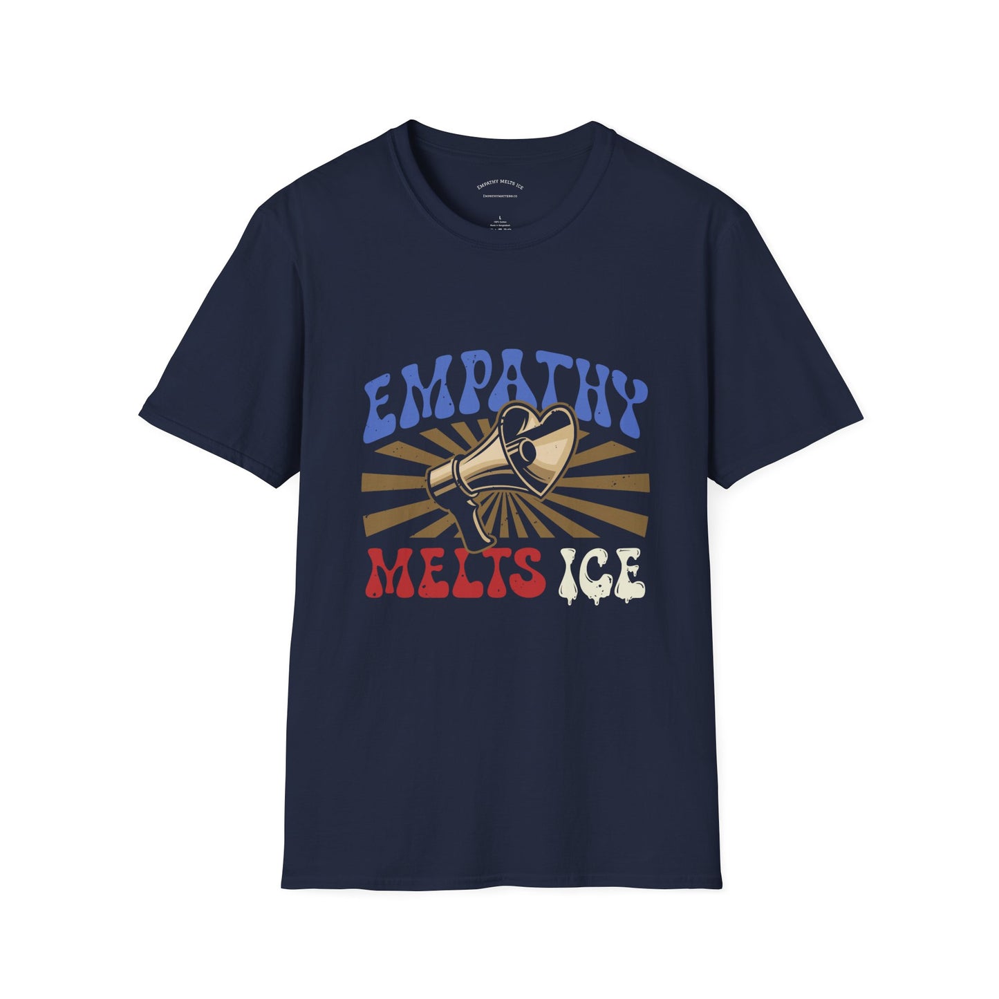 Retro 60s Protest Graphic - "Empathy Melts ICE" - Unisex Tee