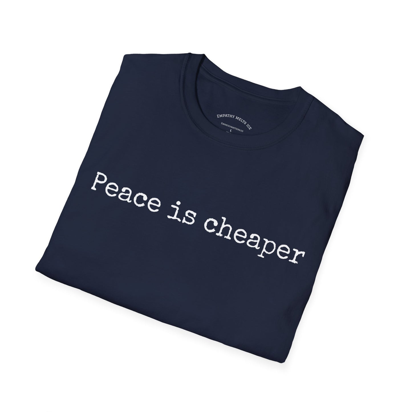 Typewriter Print - "Peace is cheaper"