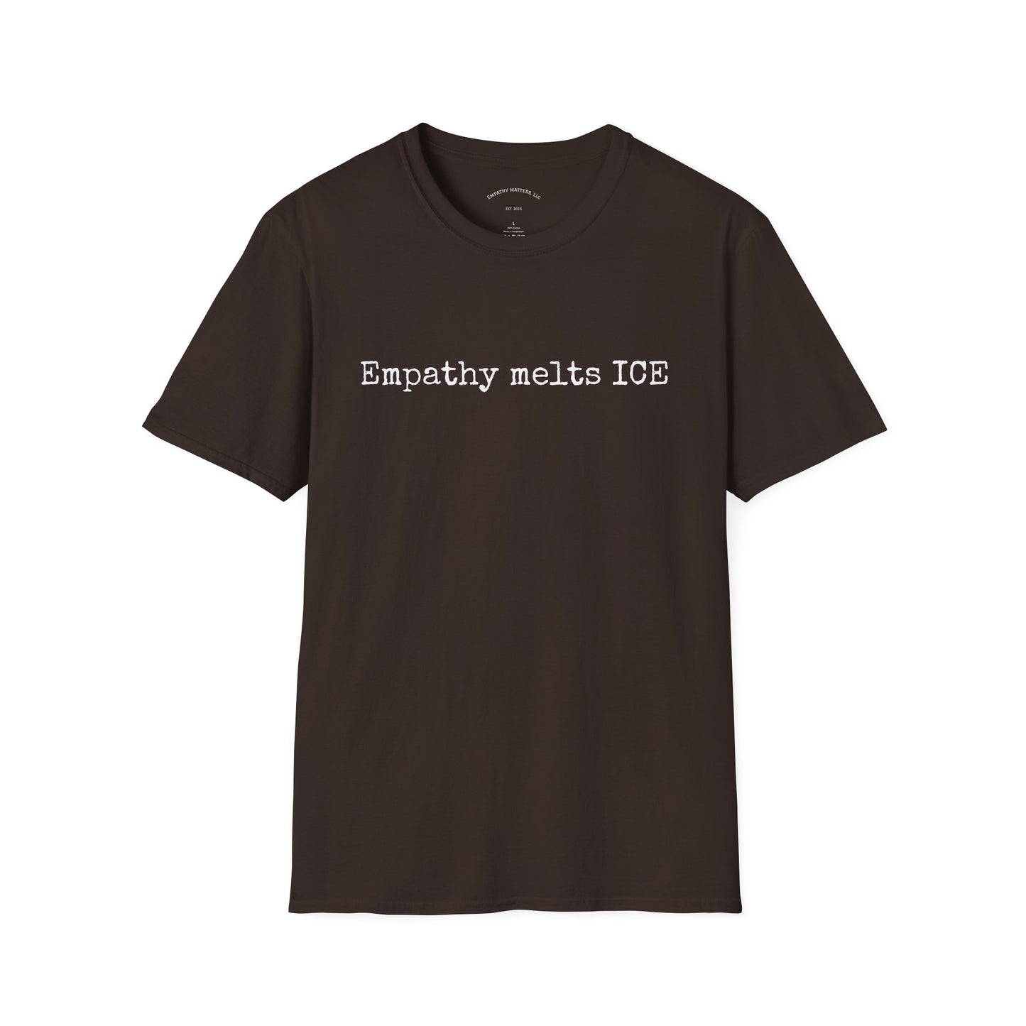 Typewriter Print - "Empathy melts ICE"