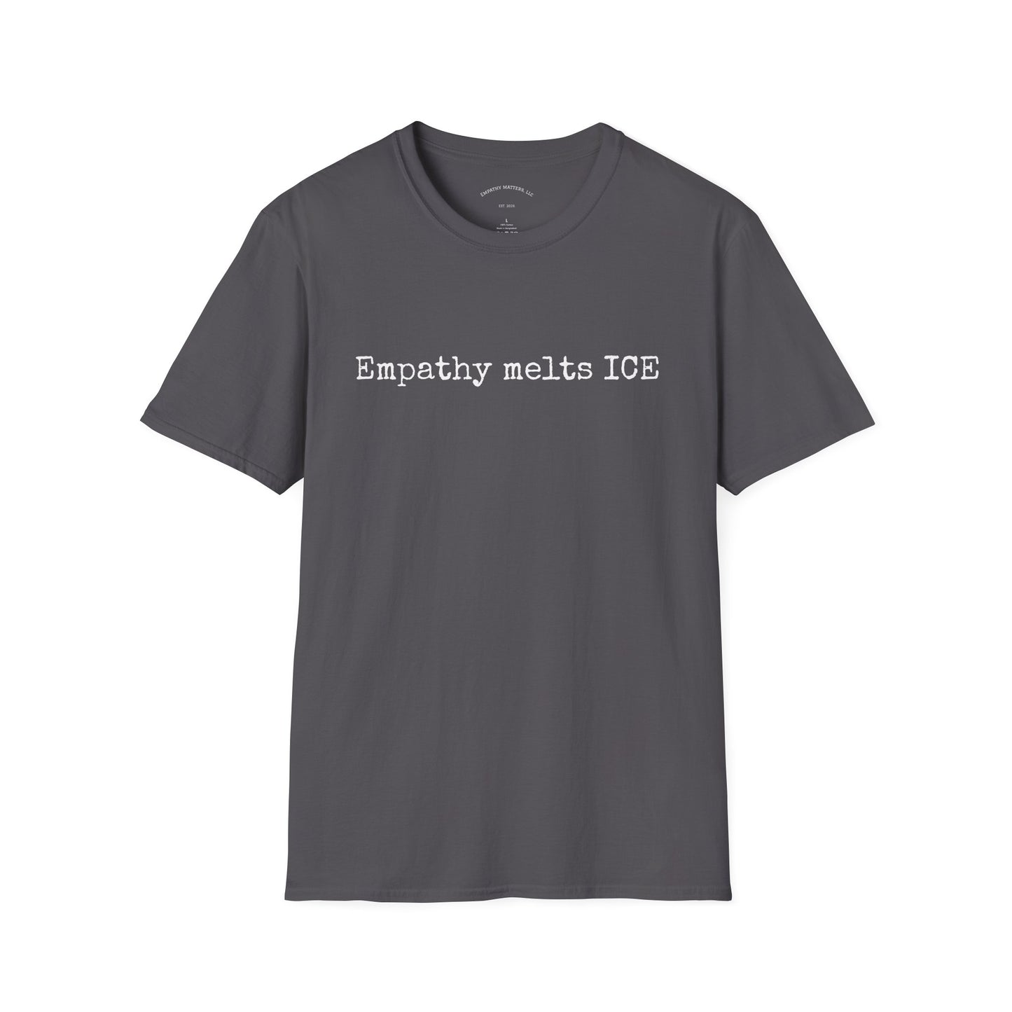 Typewriter Print - "Empathy melts ICE"