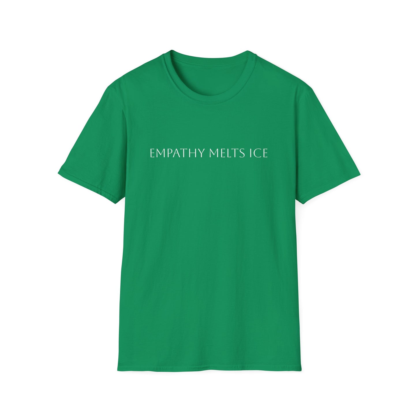 Capitalized Greek Font - "Empathy melts ICE"