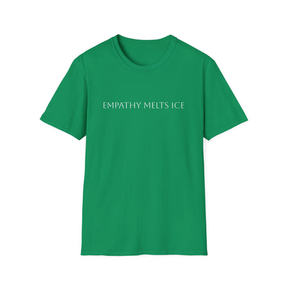 Capitalized Greek Font - "Empathy melts ICE"