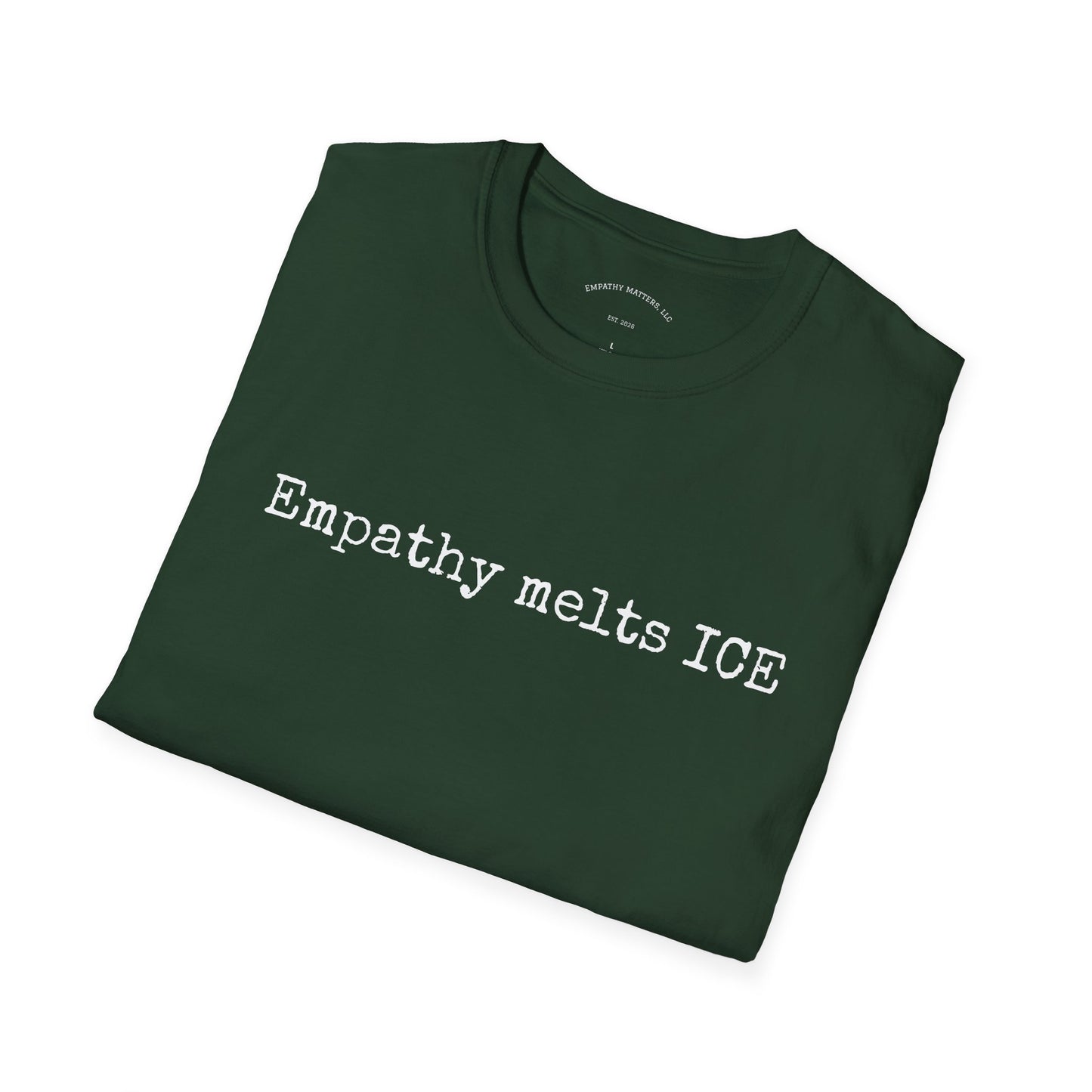 Typewriter Print - "Empathy melts ICE"