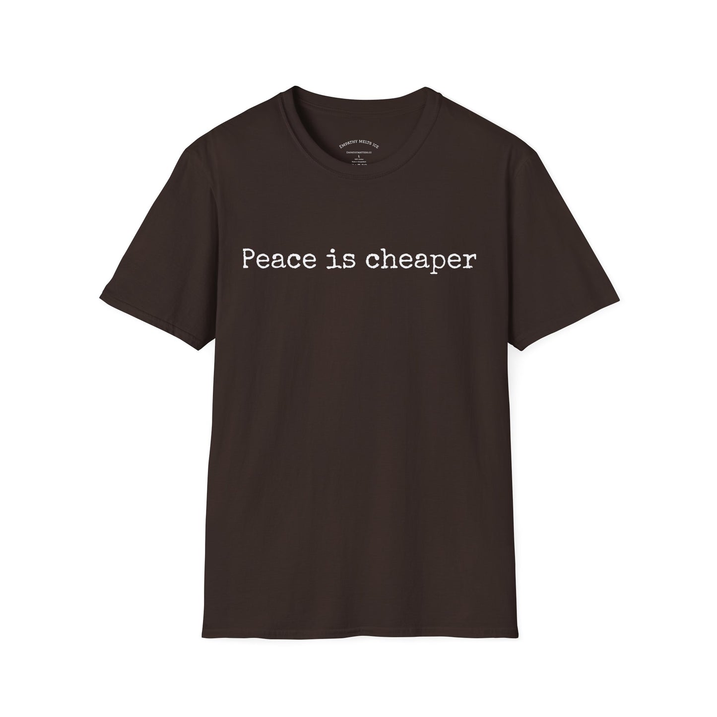 Typewriter Print - "Peace is cheaper"