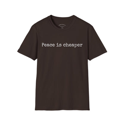 Typewriter Print - "Peace is cheaper"