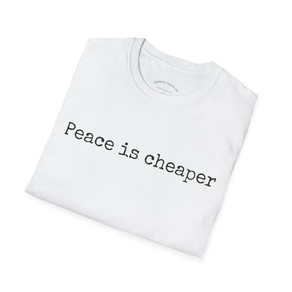 Typewriter Print - "Peace is cheaper"