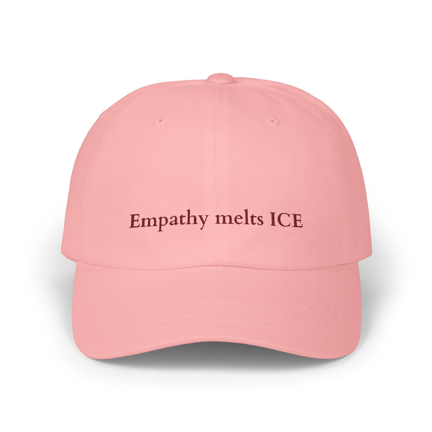 Baseball Cap - "Empathy melts ICE" - pink edition