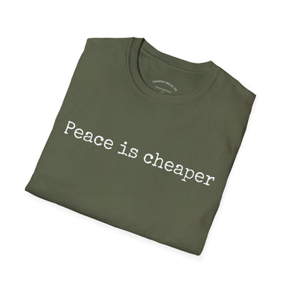 Typewriter Print - "Peace is cheaper"