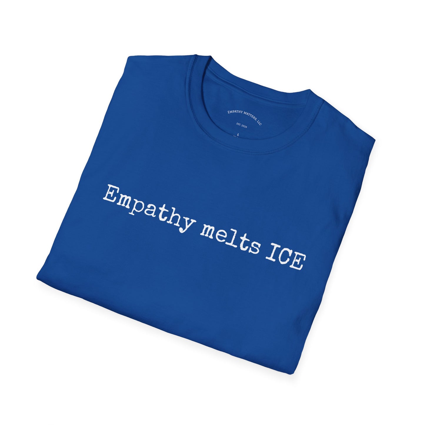 Typewriter Print - "Empathy melts ICE"
