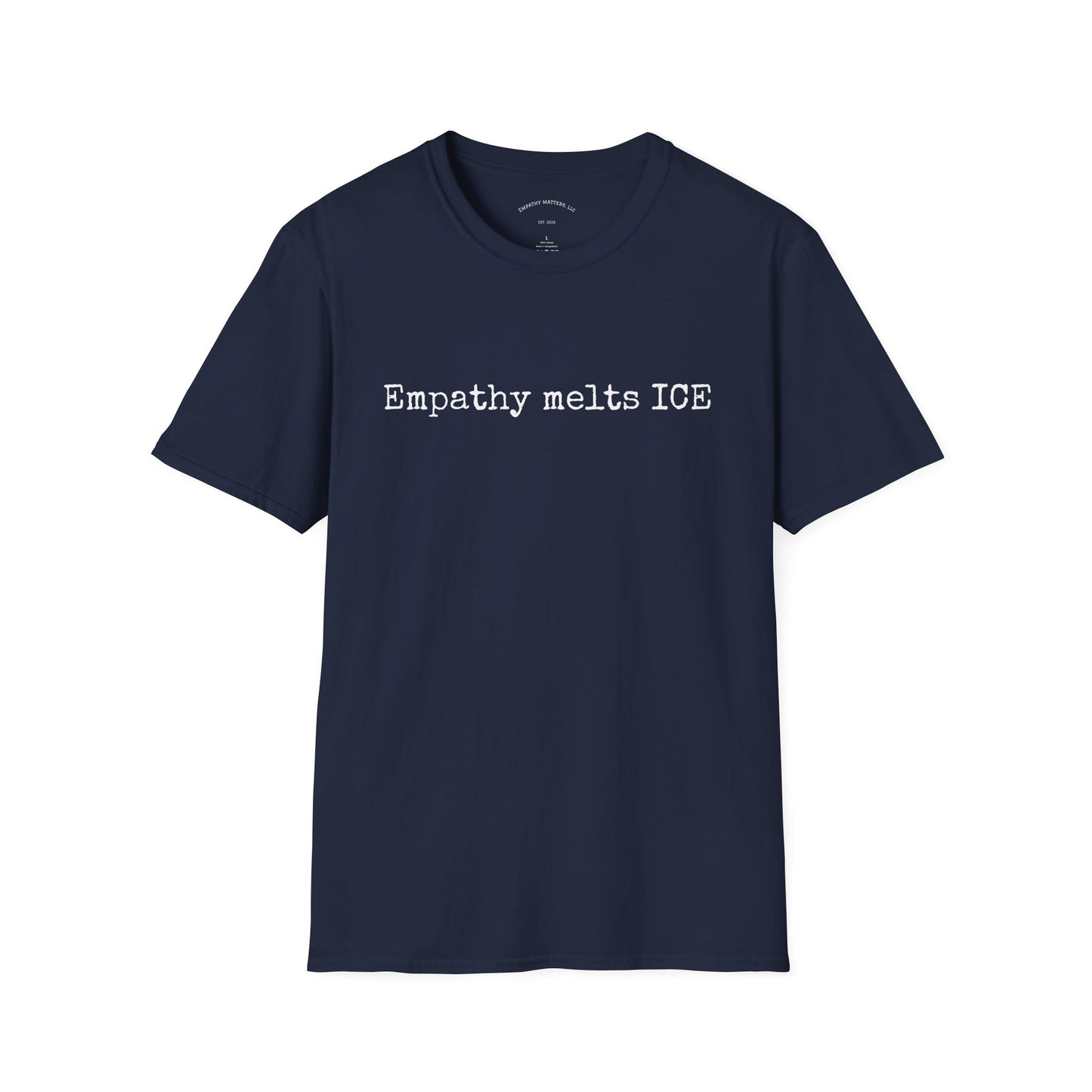 Typewriter Print - "Empathy melts ICE"