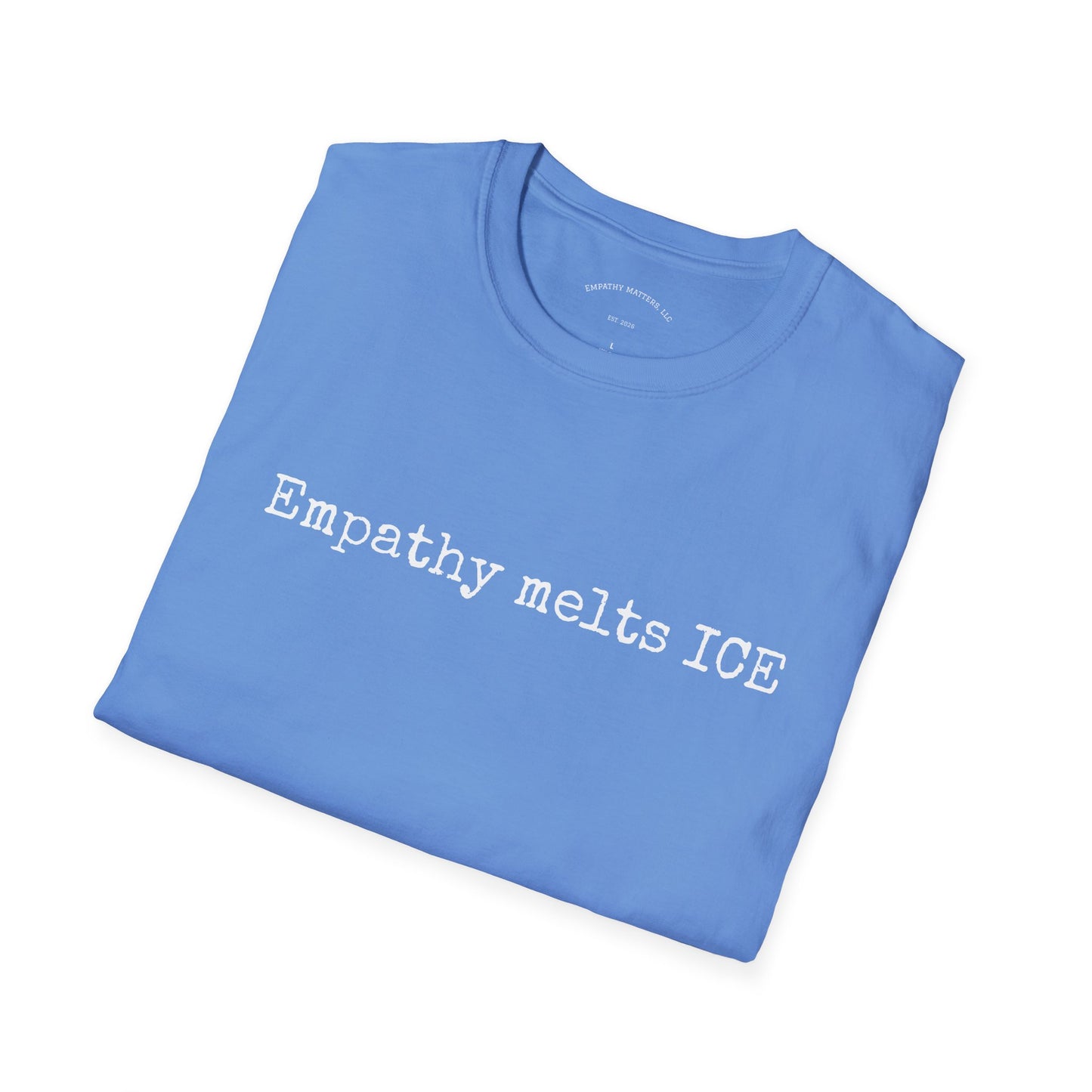 Typewriter Print - "Empathy melts ICE"