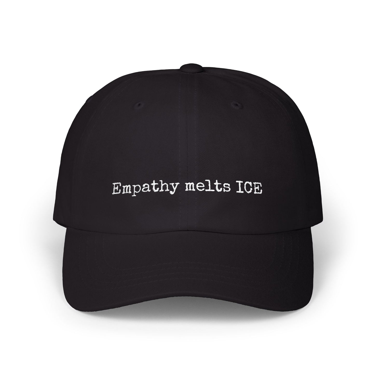 Baseball Cap - "Empathy melts ICE" - dark colors
