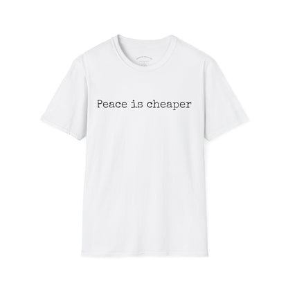 Typewriter Print - "Peace is cheaper"