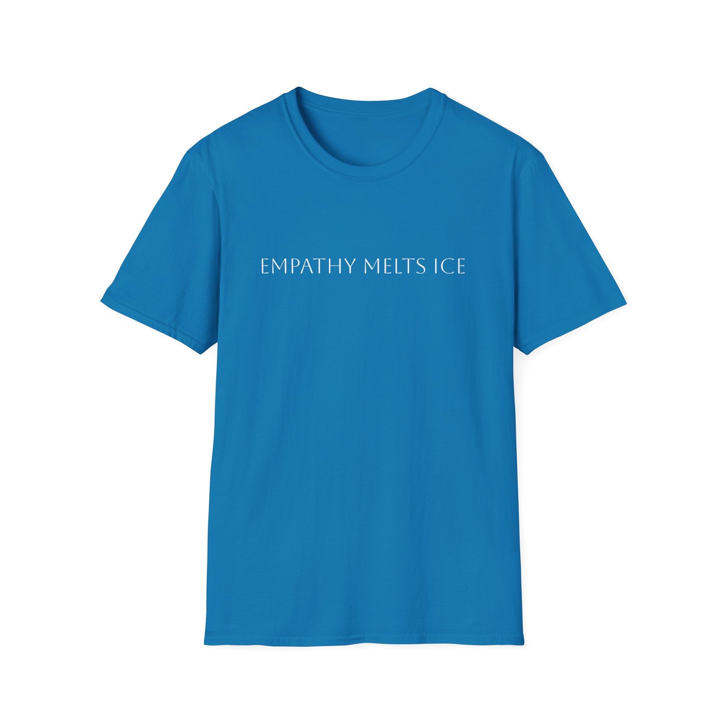 Capitalized Greek Font - "Empathy melts ICE"