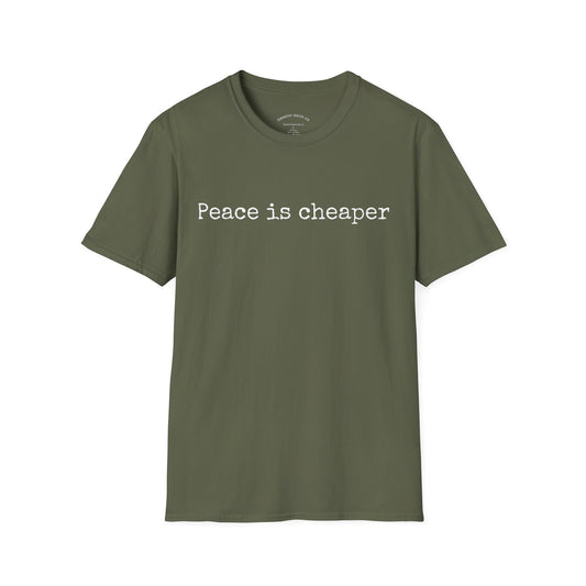 Typewriter Print - "Peace is cheaper"
