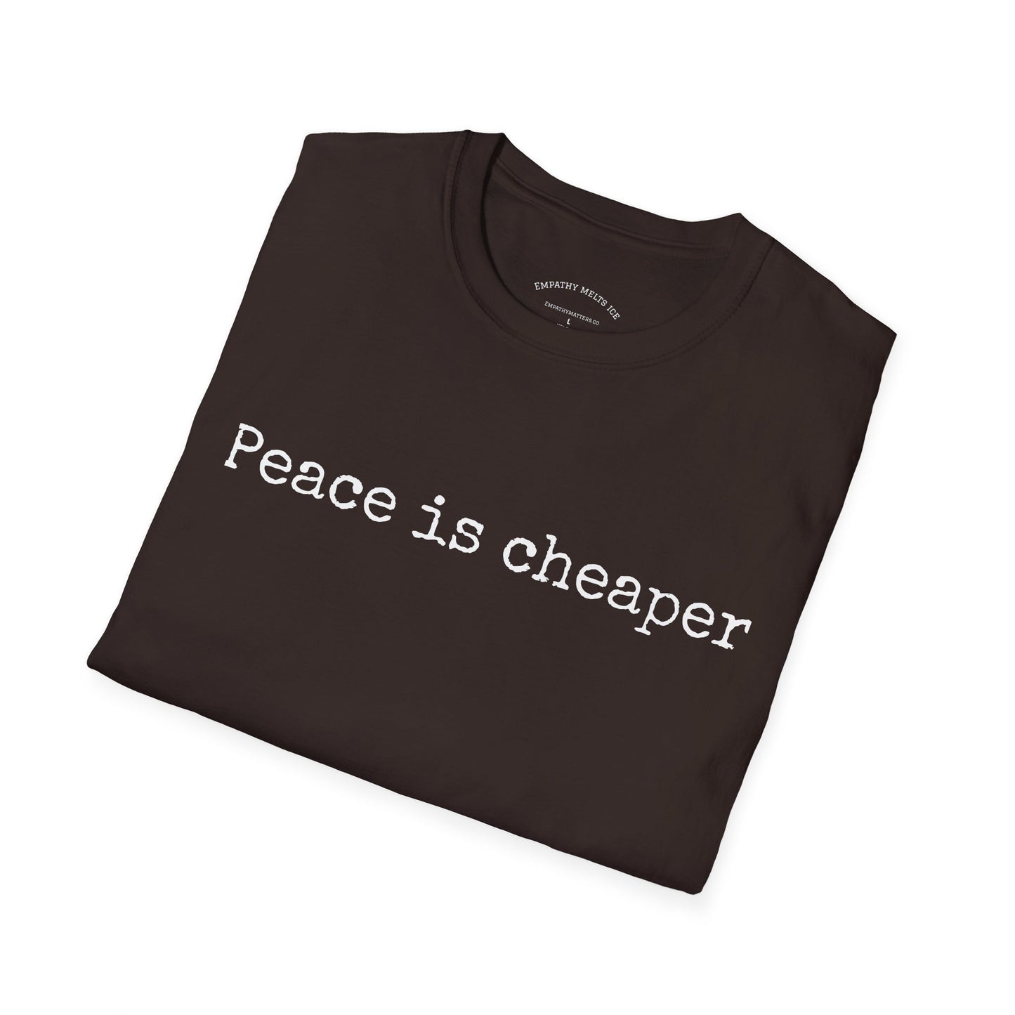 Typewriter Print - "Peace is cheaper"