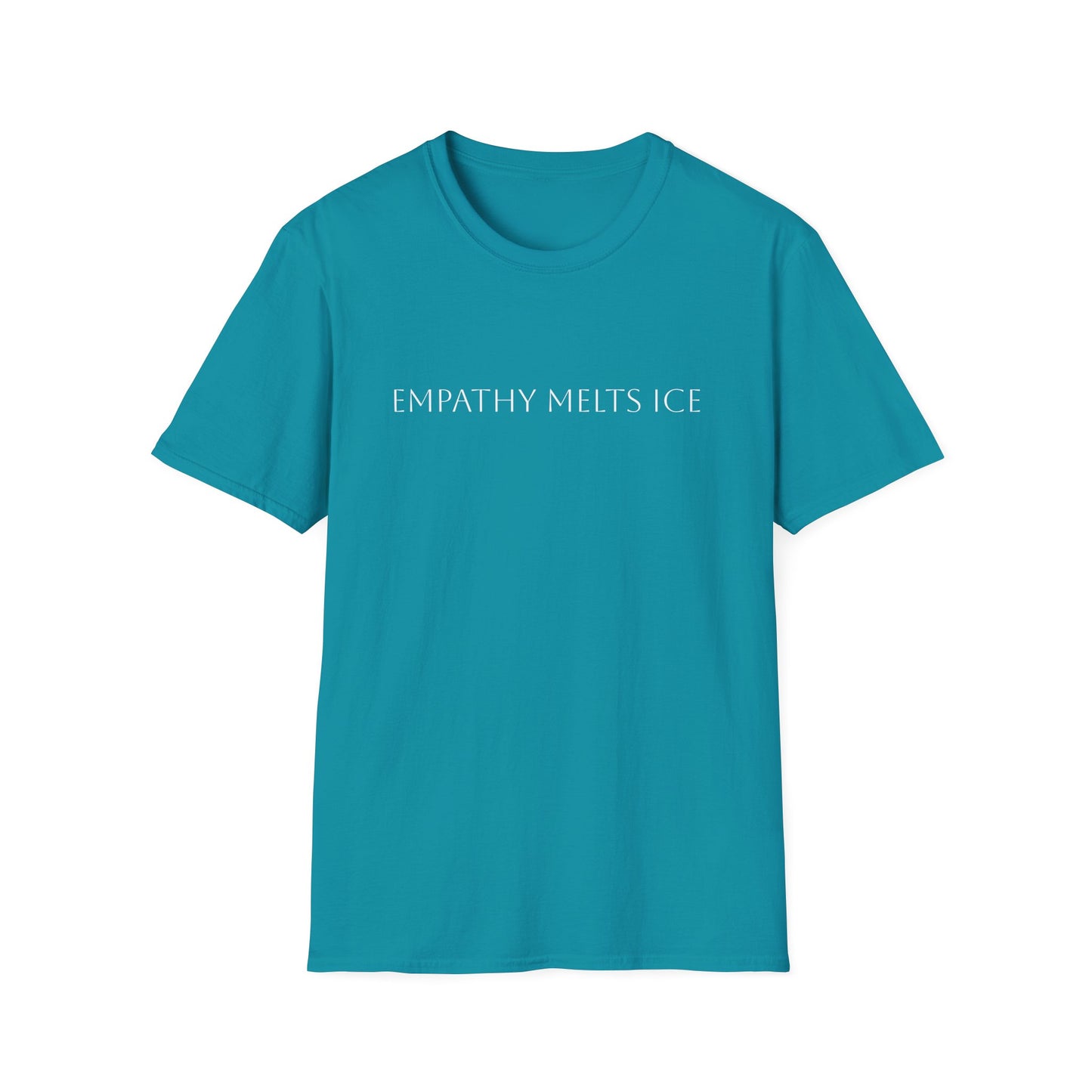 Capitalized Greek Font - "Empathy melts ICE"