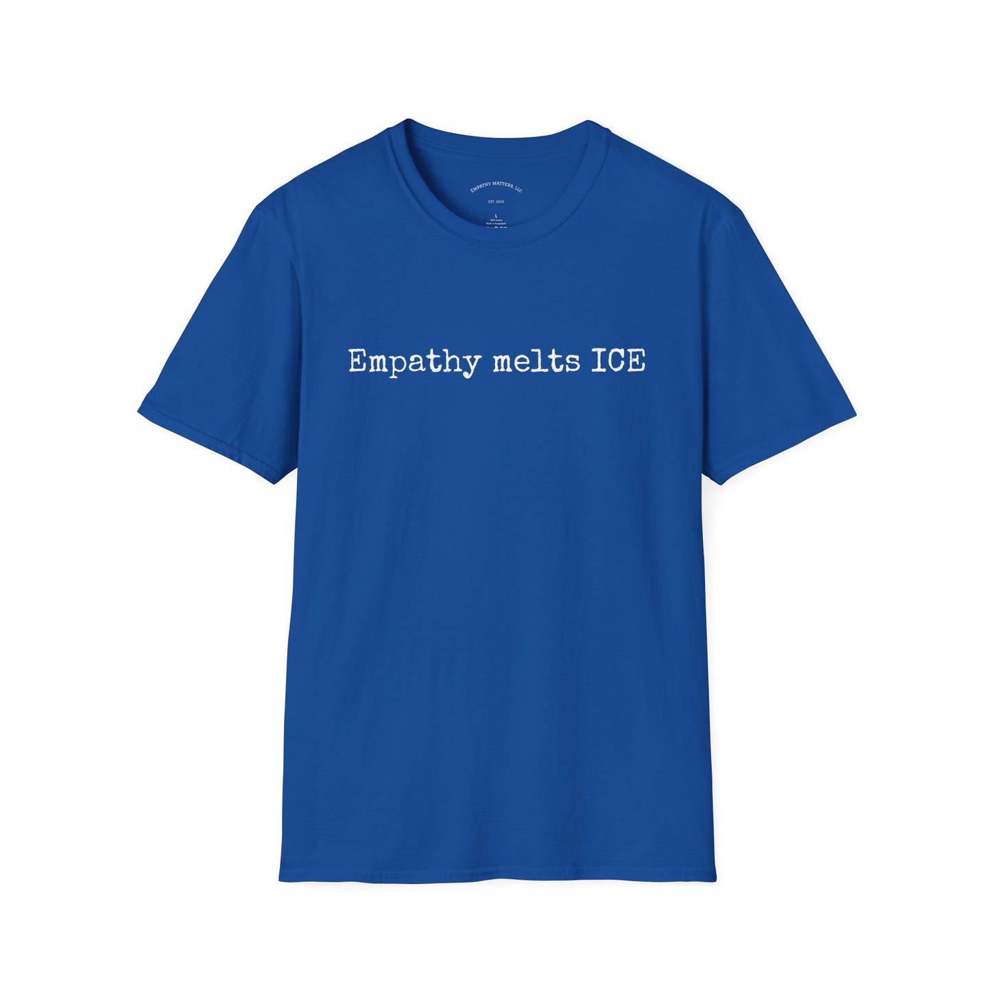 Typewriter Print - "Empathy melts ICE"
