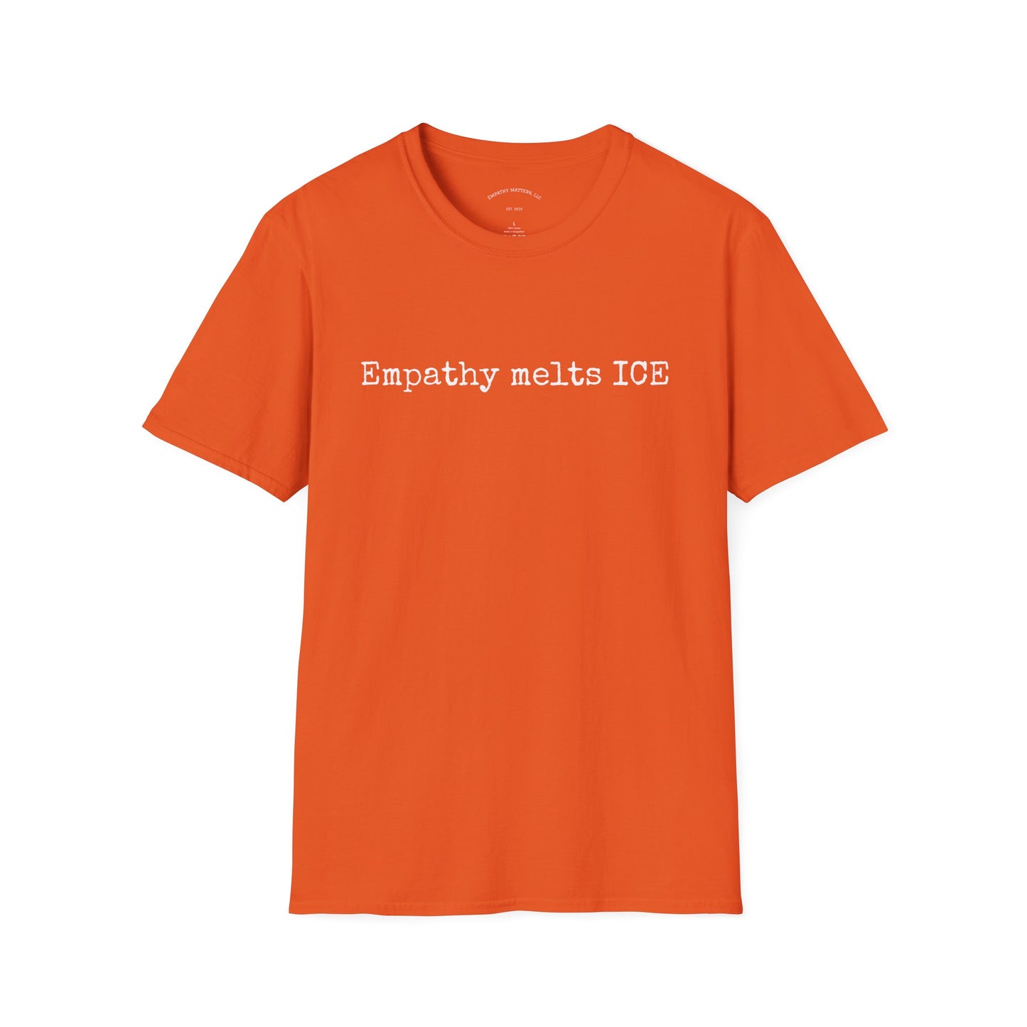 Typewriter Print - "Empathy melts ICE"