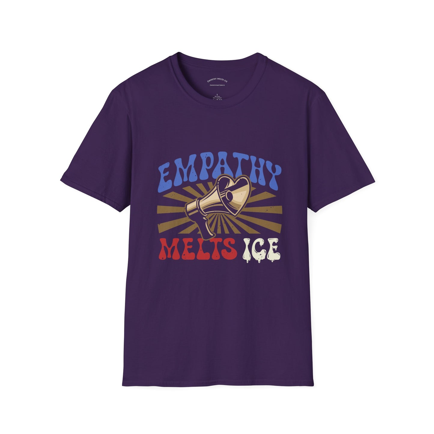Retro 60s Protest Graphic - "Empathy Melts ICE" - Unisex Tee