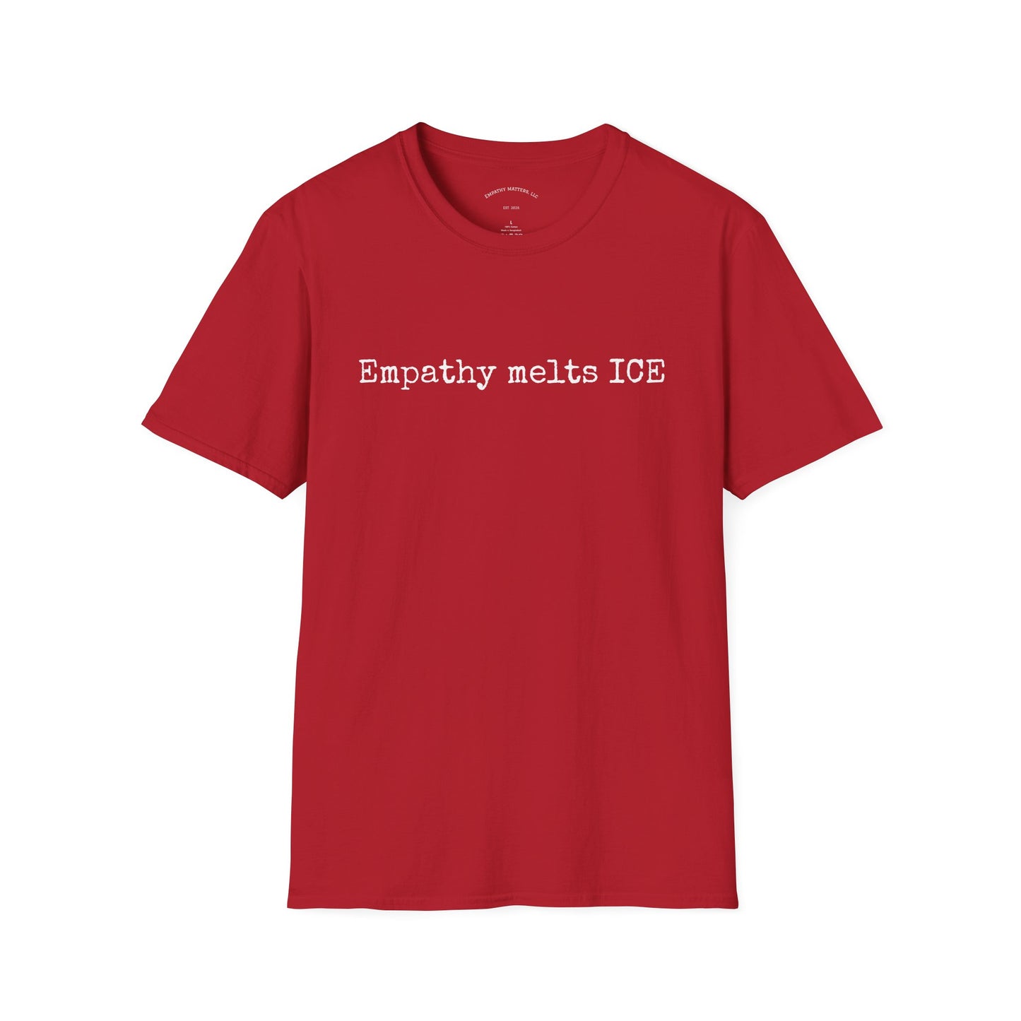 Typewriter Print - "Empathy melts ICE"