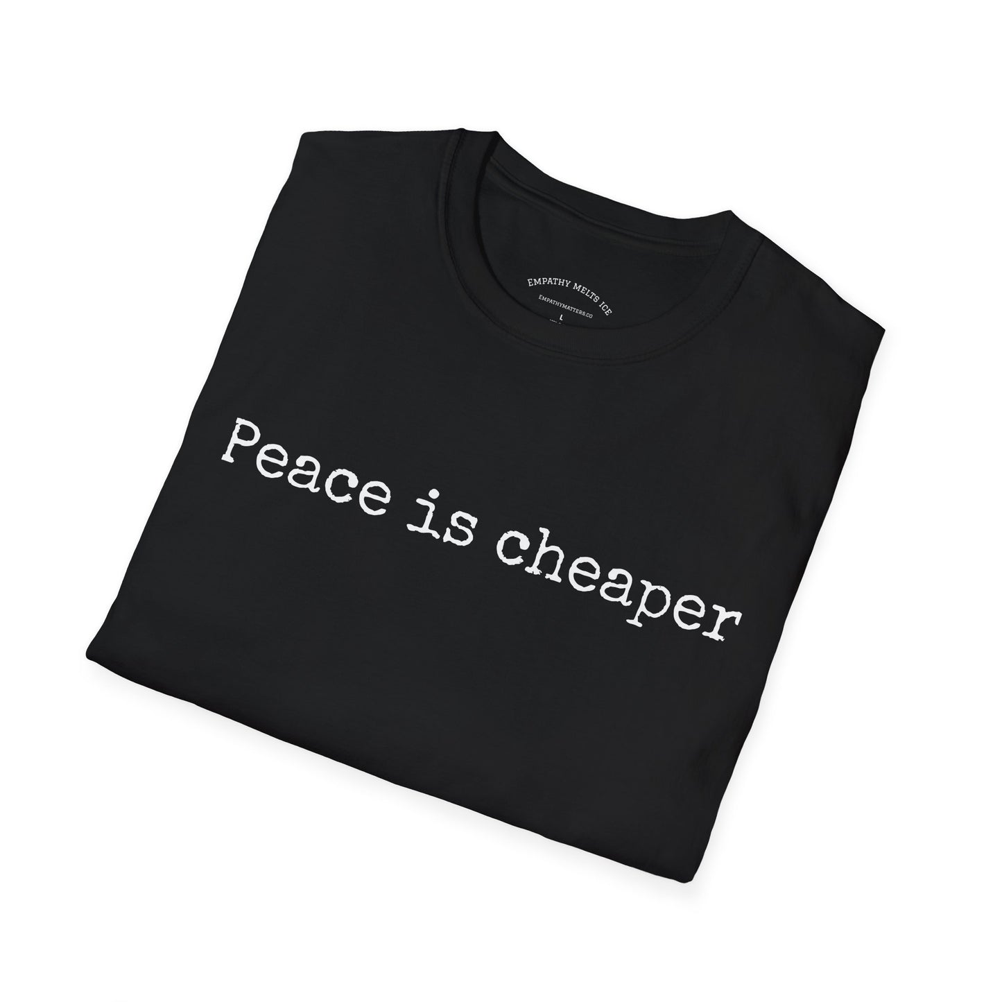 Typewriter Print - "Peace is cheaper"