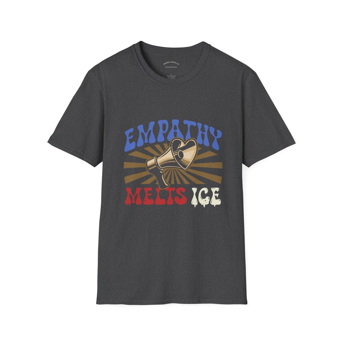 Retro 60s Protest Graphic - "Empathy Melts ICE" - Unisex Tee