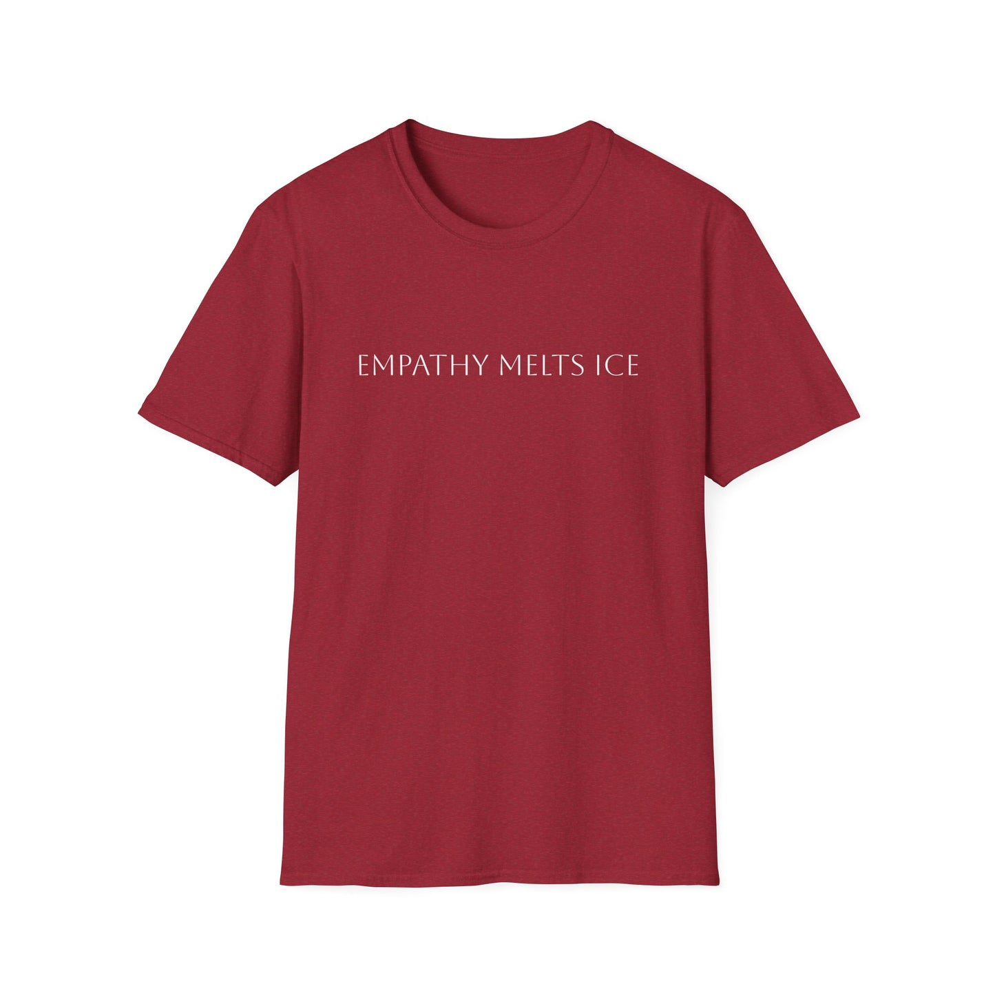 Capitalized Greek Font - "Empathy melts ICE"